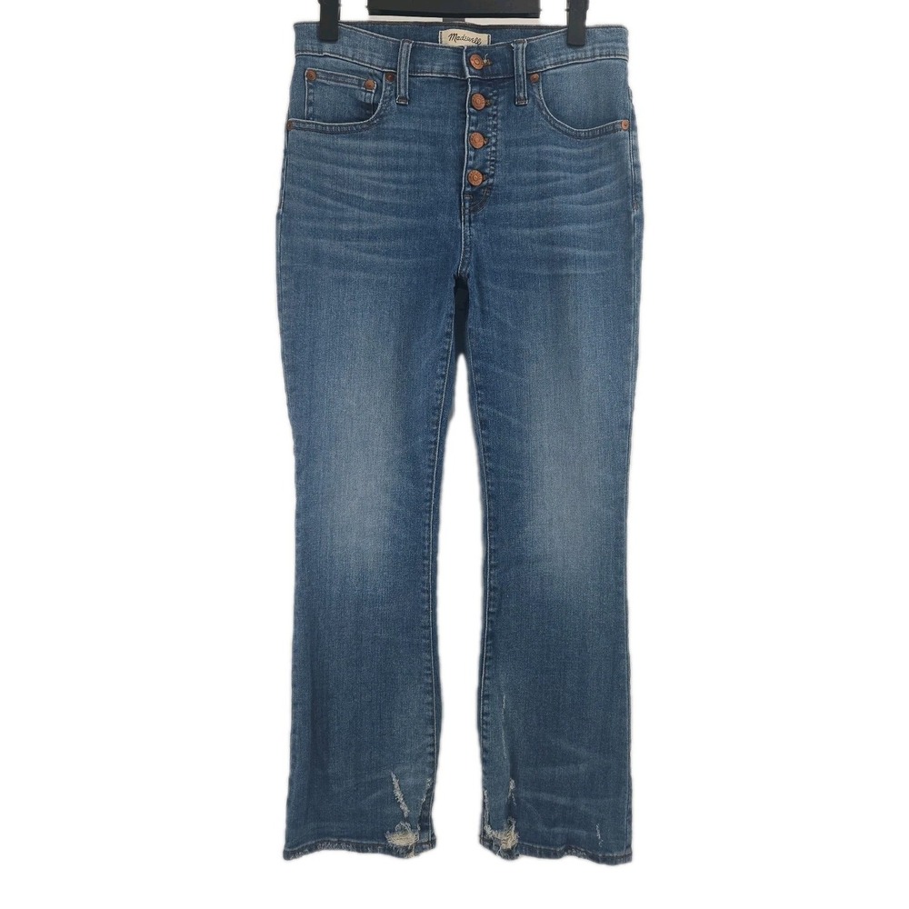 MADEWELL Women's Size 27 Jeans Cali-Demi-Boot Button Fly (26" inseam)